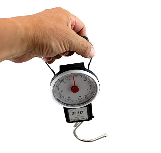 Manual Luggage Baggage Scale with Tape Measure with Dial Analog Display Travel Size Portable Take Along - Image 5