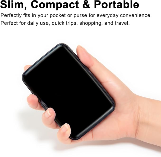 Credit Card Holder Small RFID Blocking Wallet Business Metal Slim Mini Aluminum Hard Case for Women Men - Image 5