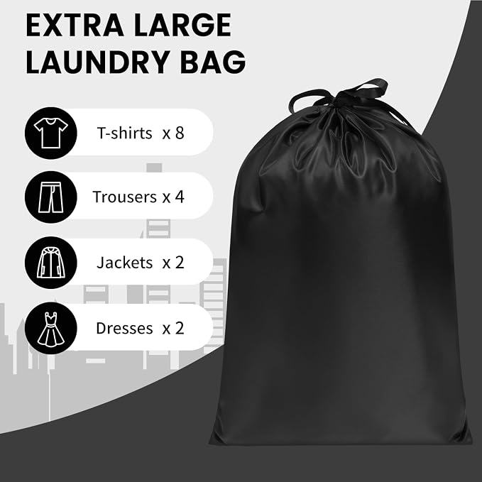 BAGAIL 6 Set Packing Cubes Luggage Packing Organizers for Travel Accessories-Black - Image 5