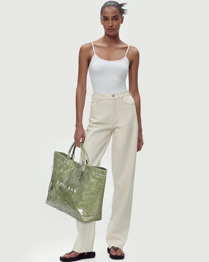 Lushandy PVC Tote Bag for Women Jelly Beach Bag Top Handle Hobo Handbag | Water-Resistant, Wipe Clean, Lightweight - Image 3