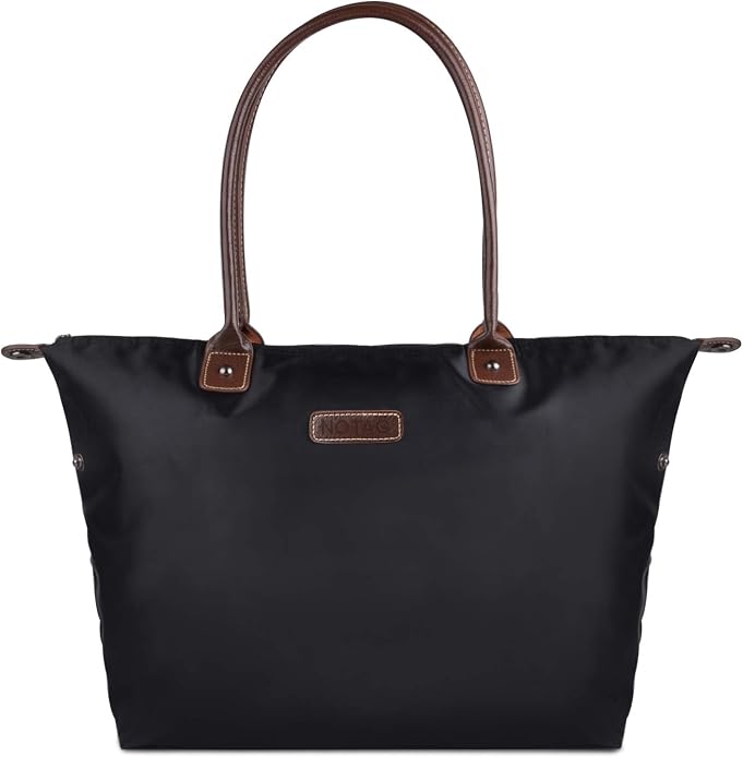Tote Bags for Women, Foldable Tote Bag with Zipper Top-Handle Purse Waterproof Shoulder Hobo bags Handbags for Travel by NOTAG