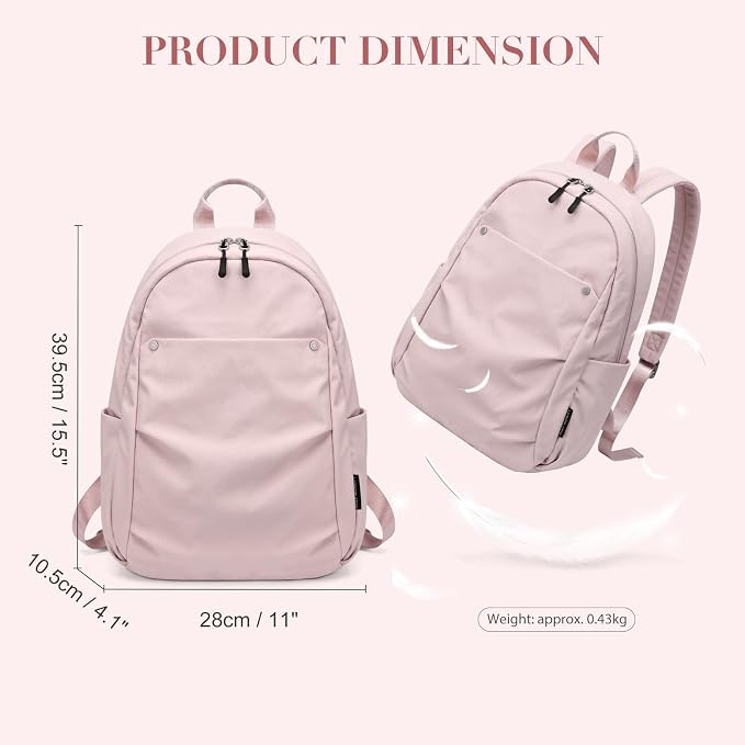Mini Backpack for Women Fashion Small Backpack Purse Lightweight Daypack for Work Travel Daily,Pink - Image 3
