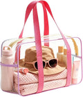 Macaron Jelly Clear Beach Bag for Women,13.8''L*10.3''W*5.2''H | PVC Waterproof Tote Bag for Beach,Pool,Outdoor Events & Daily by Unknown