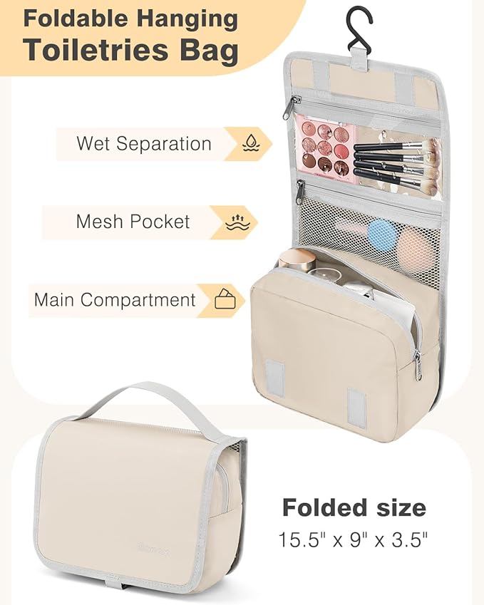Gonex 10-Piece Compression Packing Cubes with Travel Organizer Set | Expandable Design, Hanging Toiletry Bag, Laundry Bag, Shoe Bag, Accessories Bag, Ripstop Fabric - Image 4