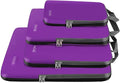 BAGAIL 4 Set/6 Set/8 Set Compression Packing Cubes Travel Accessories Expandable Packing Organizers (Cloth Pattern, 4-Purple) by BAGAIL