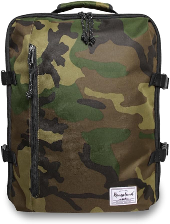 Underseat Carry-On Backpack Luggage Lightweight Casual Laptop Backpack MacBook Pro 16 Travel Gym Sport Daypack 21L, Green Camo by Rangeland
