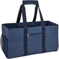 Extra Large Utility Tote Bag - Reusable Grocery Bags Foldable Heavy Duty | Large Shopping Tote 4 Pockets & Reinforced Handles, Water-Resistant Collapsible Tote for Beach, Picnic, Car Storage by XINFULLWOL