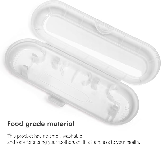 Electric Toothbrush Case Compatible with Oral B/Oral-B Pro/iO/Philips Sonicare/Demita/Bitvae and most other Brand Electric Toothbrushes on the market，Transparent - Image 3
