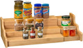 Spice Rack Kitchen Cabinet Organizer- 3 Tier Bamboo Expandable Display Shelf Yellow by ZriBamboo