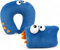 Travel Pillow for Kids & Adults Car Neck Pillow Memory Cotton U-Shaped Neck Pillow Soft Head Support Travel Accessories for Airplane Car Train Bus (Dinosaur) by Unknown