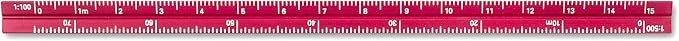 Alumicolor 3610-4 Aluminum Combination Pocket Scale, 6IN, Red - Image 4
