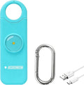 Rechargeable Personal Safety Alarm for Women | 130dB Loud Siren & Strobe Light & Low Battery Notice, Emergency Keychain Alarm for Self Defense (Aqua) by AGADMCM