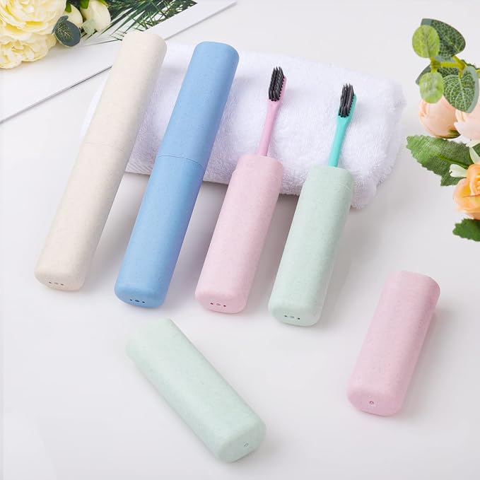 Hooqict 4 Pack Travel Toothbrush Case Portable Travel Toothbrush Holder Plastic Toothbrush Container Protector Cover Case for Traveling, Bathroom, Camping, Home, School, Business - Image 5