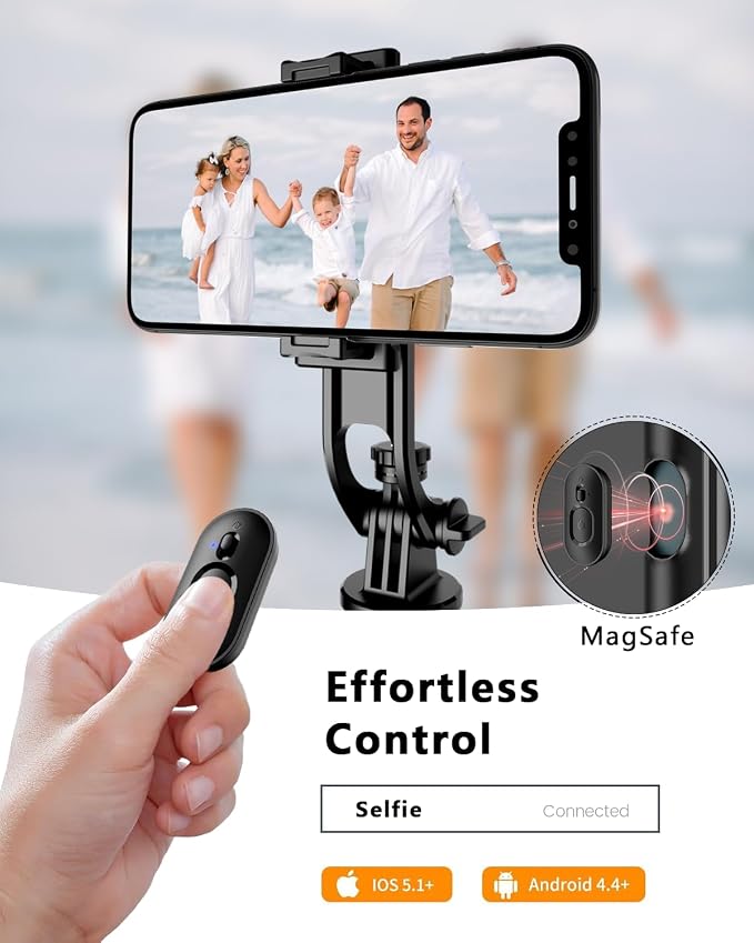 67" Camera Tripod & Phone Selfie Stick, Lightweight Portable Travel Tripod Stand with Wireless Remote, Auto Pop Open Tripod,Compatible with Phone/iPhone/Camera for Photography & Vlogging - Image 3