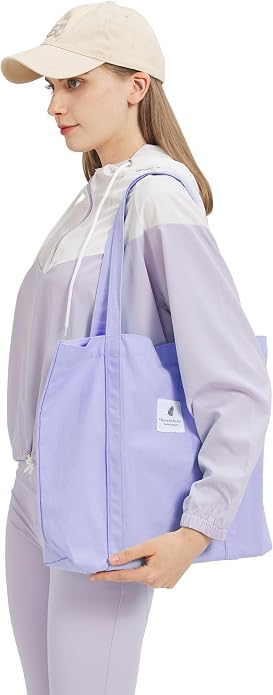 TeeYee Women Tote Bag Foldable Shoulder Bag for Travel Work | Solid Color Shopper,Lightweight & Portable,Wide & Reinforced Handles,Multi-Purpose Use,Soft & Sturdy,Machine Washable - Image 4