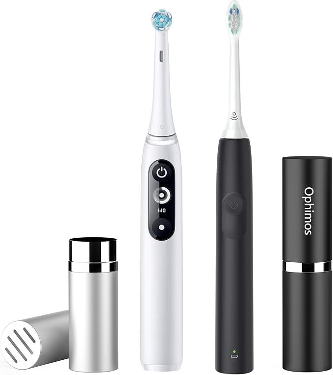 Aluminum Toothbrush Head Case,Metal Toothbrush Protector Cover with Ventilation Holes,Portable Travel Holder for Oral-B Philips Power Toothbrush & More (Silver+Black+Blue+Pink, 4 Pack) - Image 2