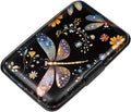 Coco Rossi Credit Card Holder RFID Aluminum Small Mini Wallet Women | Metal Wallet, Business Cards Holder, ID Case, Slim Sleeves, Womens Girls Gift, Carry Proof Wallets for Travel, Dragonfly by Coco+Rossi