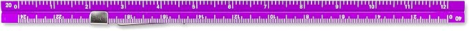 Alumicolor Aluminum Engineer Pocket Scale With Clip, 6IN, Purple - Image 3