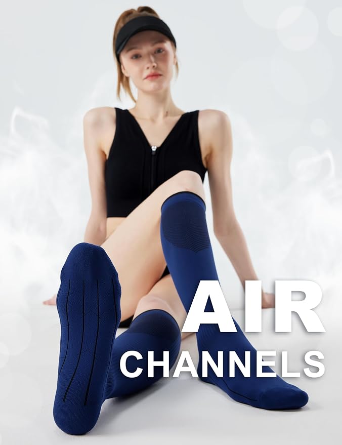 FITRELL 3 Pairs Compression Socks for Women and Men 20-30mmHg-Circulation Support Socks - Image 2