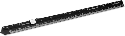 Alumicolor 3611-9 Aluminum Combination Pocket Scale With Clip, 6IN, Black by Alumicolor