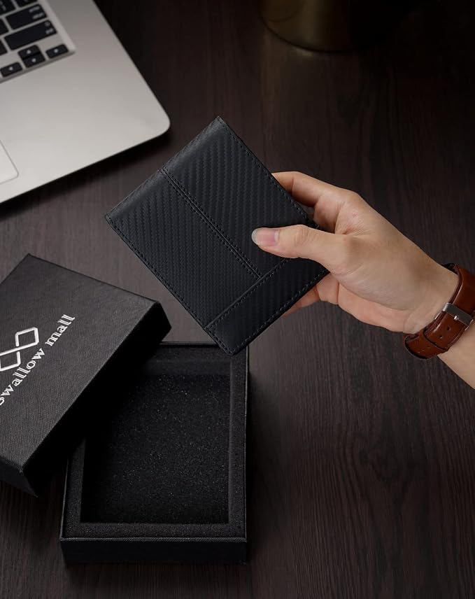Swallowmall Mens Wallet Rfid Blocking Leather Wallet for Men Bifold Wallets with 1 ID Window 16 Card Slot Blackstripe - Image 9