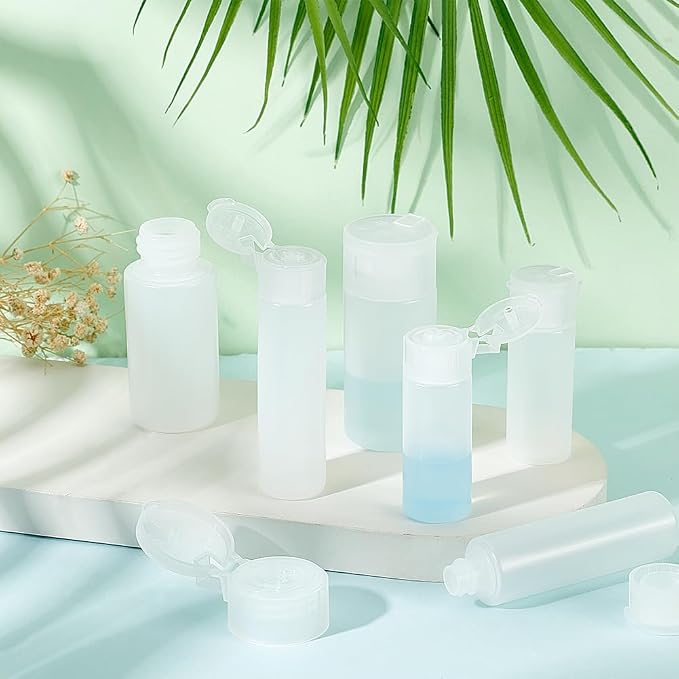 BENECREAT 10Pcs 12ml/18ml/30ml Travel Bottles Plastic Toiletry Bottles Flip Cap Squeeze Sample Bottle Containers for Makeup Lotion Emulsion Foundation Shampoo Packing - Image 5