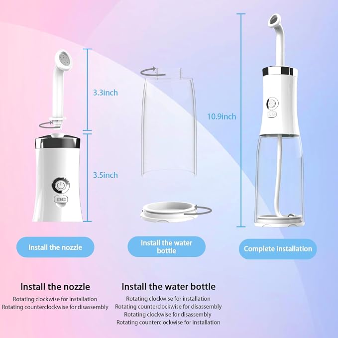 Rechargeable Portable Bidet Sprayer, 4 Pressure Options for Personal Cleaning, Travel Bag Included - Essentials for Postpartum/Perineal/Hemorrhoid Care - Image 4