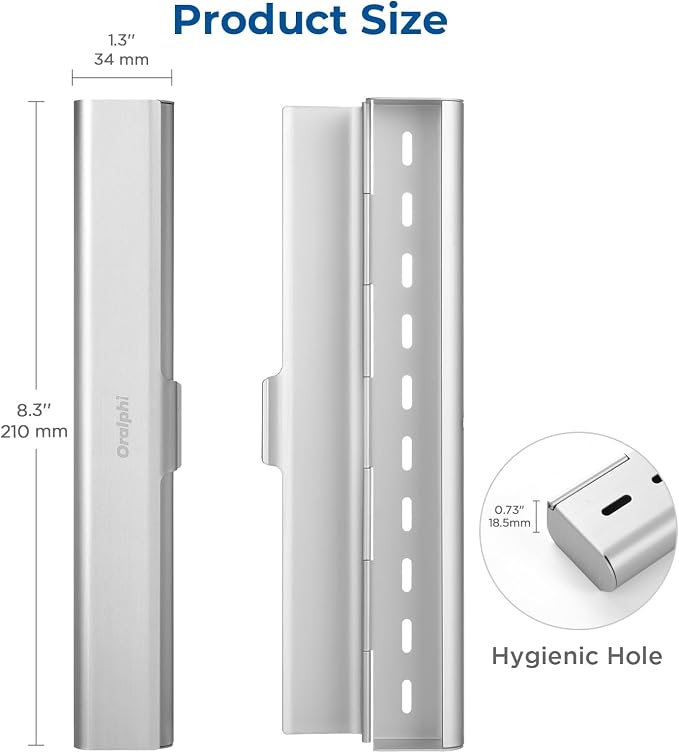 2 Pack Aluminum Toothbrush Travel Case, Portable Travel Toothbrush Holder, Durable Manual Toothbrush Box Container for Traveling, Bathroom, Camping, Business Trip - Image 5