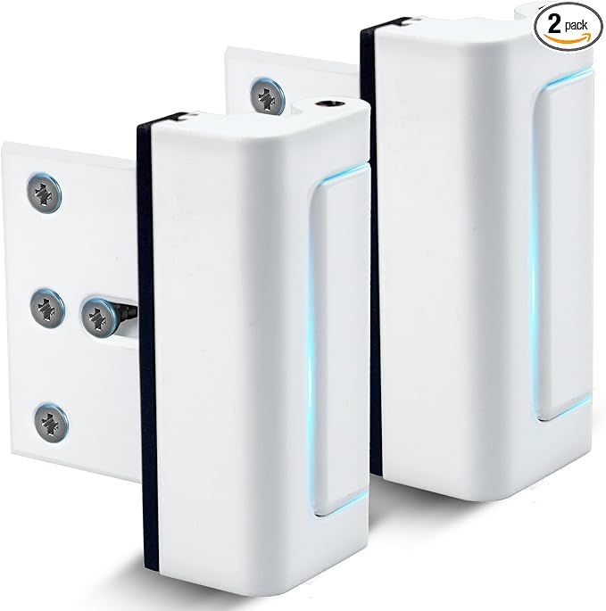 Door Locks (2-Pack) - Easy To Install Aluminum Home Security Door Locks for Front Door - Child Proof Door Lock for Kids Safety- Withstand 800 lbs of Force & Tamper Proof Top Door Lock Latch by DWELL%2BGOOD