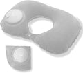 Lewis N. Clark Original Neckrest Inflatable Pillow, Waterproof Neck Pillow for Neck Support at the Beach, Pool + Airport Travel with Fully Adjustable Firmness and Included Carrying Pouch, Grey by LewisNClark