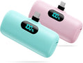 [2 Pack]Portable Charger Power Bank for iPhone 17/16/15,Mini USB C Portable Power Bank 5000mAh Fast Charging Battery Pack Travel Essentials for iPhone 15/16/17 Plus/17 Pro/17 Pro Max,Samsung Android by Swyop