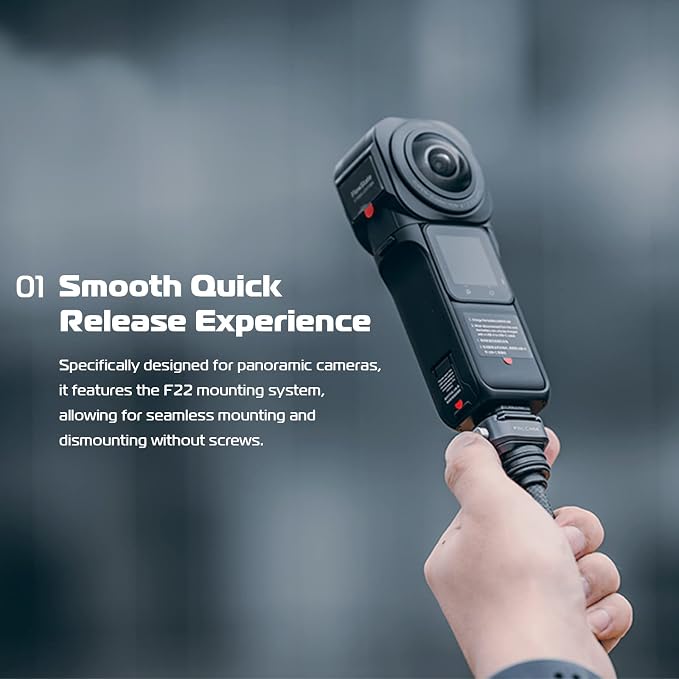 ULANZI Falcam F22 Quick Release Kit for Insta360, Panoramic Camera Mounting | Adapter Convert 1/4" Thread to F22 QR System, Camera Accessory for Photographer, Fits Insta ONE RS, RS 1-Inch, X/X2 - Image 2