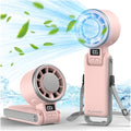 PlayHot Portable Handheld Cooling Fan, Travel Essentials, Gifts for Women | Instant Cooling, 10m/s Airflow, 5-Speed, 10H Max, USB-C Rechargeable, LED Display, 3-in-1 Foldable for Cruise, Beach Vacation by PlayHot-CoolSummer