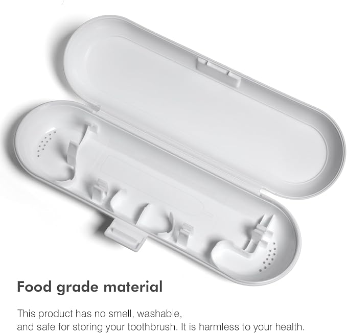 Electric Toothbrush Case Compatible with Oral B/Oral-B Pro/iO/Philips Sonicare/Demita/Bitvae and most other Brand Electric Toothbrushes on the market，White - Image 3
