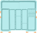 Homecor Utensil Drawer Organizer for Kitchen, Expandable Silverware Organizer Cooking Utensils Tray, Large Cutlery and Flatware Holder, Kitchen Tools & Gadgets Storage (Turquoise) by HOMECOR