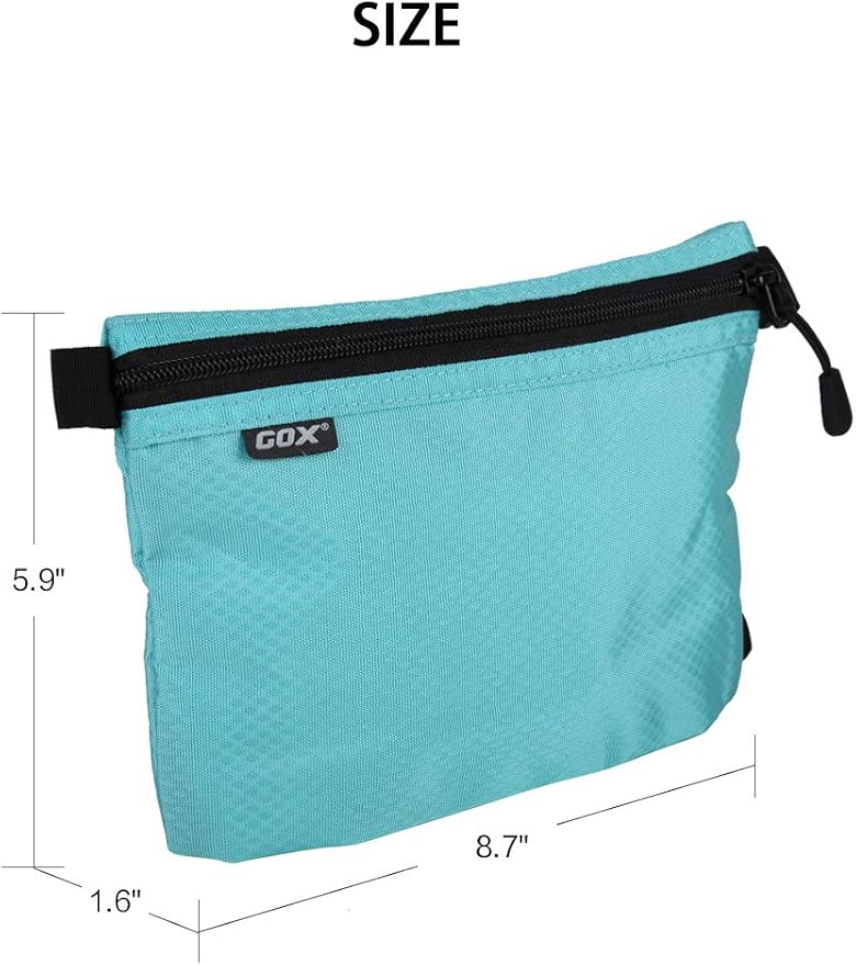 GOX Small Toiletry Bag for Men Bulk Cosmetic Bag Dopp Kit Carry On Zipper Pouch Organization Nylon Small Packing Sack Water Repellent - Image 2