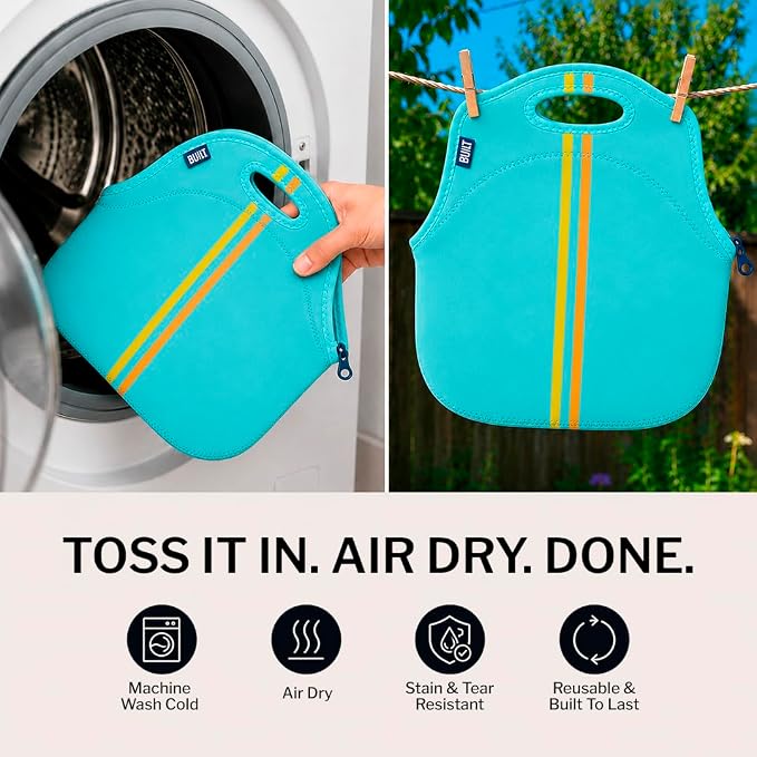 Built Gourmet Getaway Neoprene Lunch Bag - Blue Cockatoo - Image 6