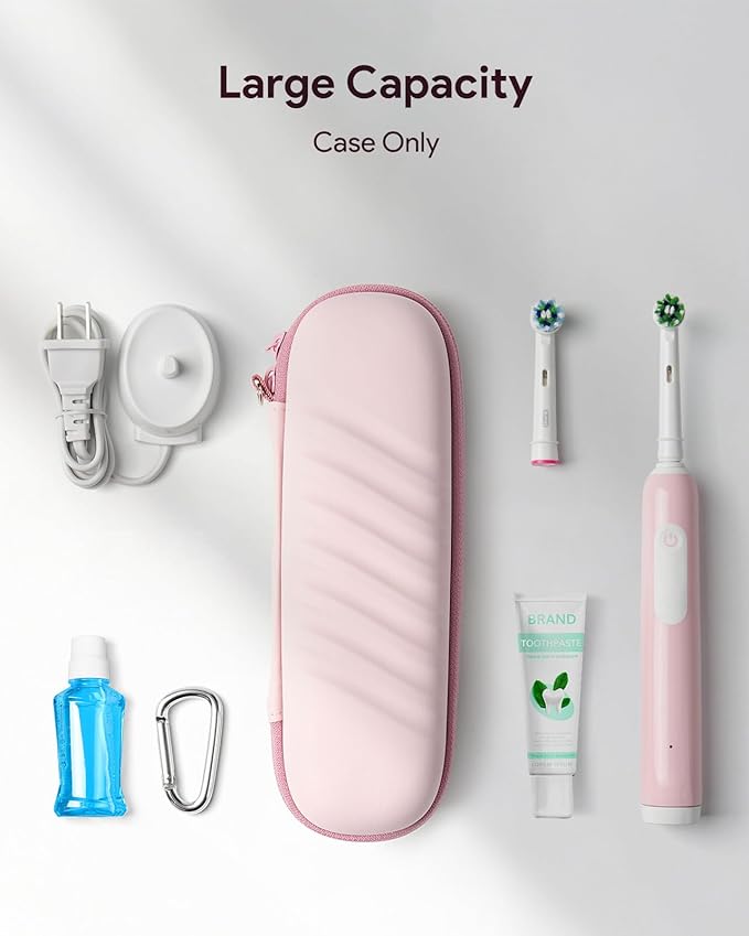 SQERO Electric Toothbrush Case for Oral-B Pro/iO/Philips Sonicare | Waterproof Traveling Toothbrush Storage Bag with Mesh Pocket Covers Protection - Image 5