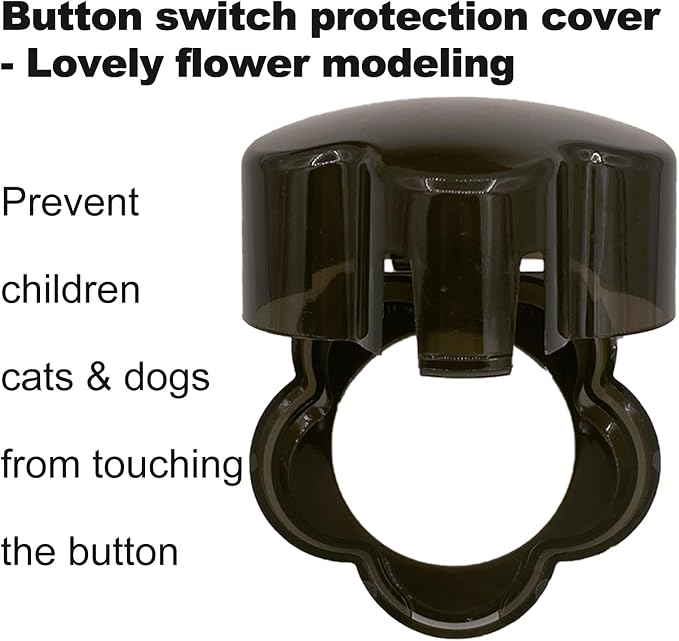 2 Pack Charm Flower Childproofing Door Lock Door Safety Deadbolt Lock Cover for Dogs Childproof Door Locks Deadbolts Dead Bolts Safety Lock with Self Adhesive, Black - Image 4
