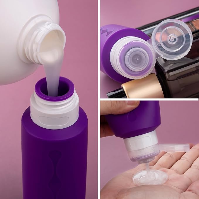 Gemice Travel Bottles for Toiletries, Tsa Approved Travel 6oz Size Containers with Clear Bag, BPA Free Leak Proof Travel Tubs Refillable Liquid Travel Accessories for Cometic Shampoo Lotion - Image 3