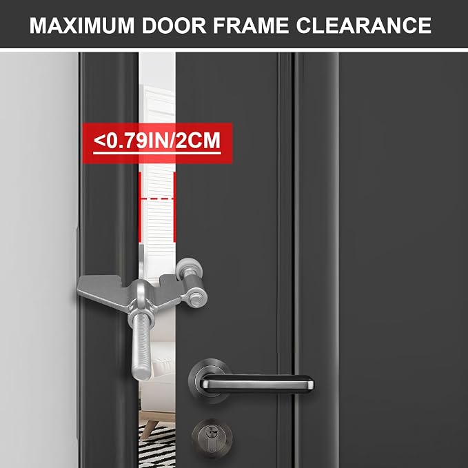 AceMining Portable Door Lock, Hotel Travel Door Lock Security for Home | Hotel Safety Device for Door Security, Portable Lock for Hotel Room, Apartment, College Dorm and Travel - Image 3
