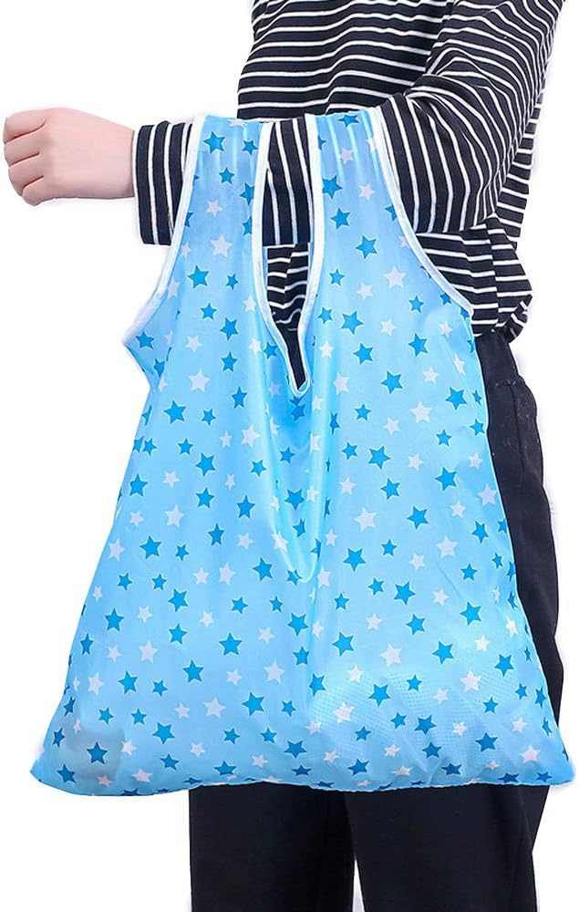 Kaxich Foldable Reusable Grocery Shopping Tote Bags, 6 Pack Eco-friendly Travel Recycle Shopping Bags Folding to fits in Pocket, Waterproof and Machine Washable - Image 5