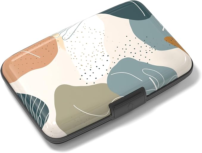 Rimilak Aluminuml Credit Card Holder,Modern Abstract Art | Mini Credit Card Wallet RFID Blocking Slim Metal Hard Case for Women Men by Rimilak