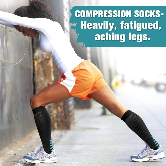 Compression Socks for Women & Men Circulation(6 pairs)-Graduated Supports Socks for Running, Athletic Sports - Image 4