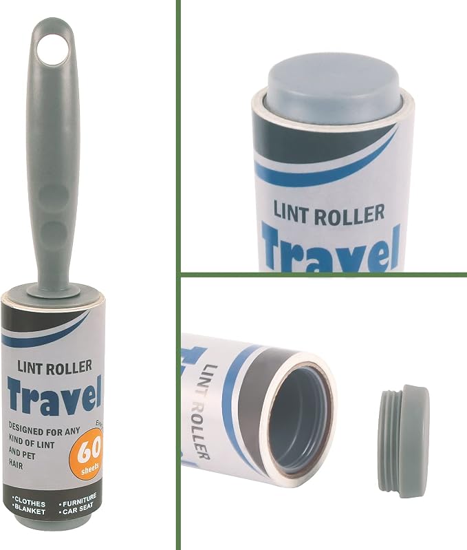 Keep Your Secret- Lint Roller for Diversion Safe-Hidden Compartment for Keys, Cash and Valuables(Grey) - Image 2