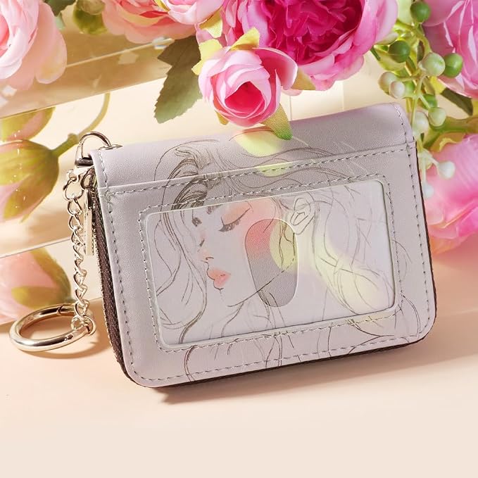 FurArt Zipper Wallet Women RFID Credit Card Holder keychain Wallet | ID Window RFID Blocking Compact Small business 15/16 slots - Image 4