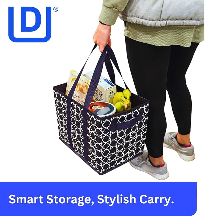 DURASACK Grocery Tote 3-Pack All-Purpose Collapsible Totes with Handles Kitchen Reusable Grocery Bags - Image 2
