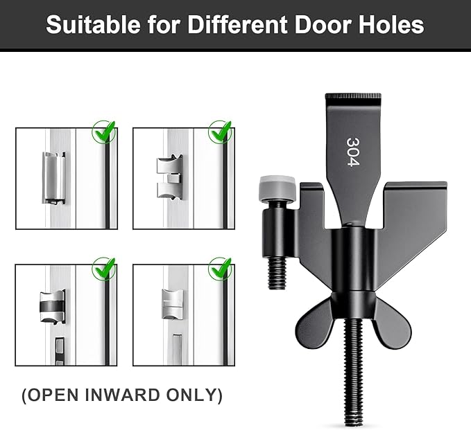 AceMining Portable Door Lock, Hotel Travel Door Lock Security for Home | Hotel Safety Device for Door Security, Portable Lock for Hotel Room, Apartment, College Dorm and Travel - Image 4