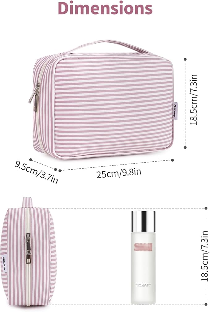 Narwey Small Hanging Travel Toiletry Bag for Women, Travel Bag for Toiletries, Makeup Bag Organizer Cosmetic Bags Make Up Bags for Girls - Image 5