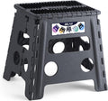 Delxo Folding Step Stool 13 Inch,300 Lbs Step Stool for Adults Dark Grey | Foldable Step Stool 13",Non-Slip Foot Stools with Handle,Lightweight Collapsible stools for Kitchen,Bathroom,Bedroom,Garden by Delxo